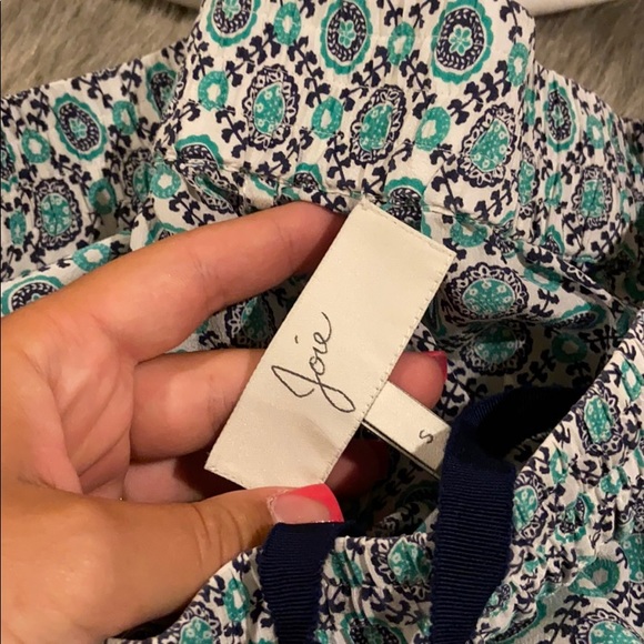 JOIE 100% silk patterned drawstring shorts!!! - Picture 3 of 5